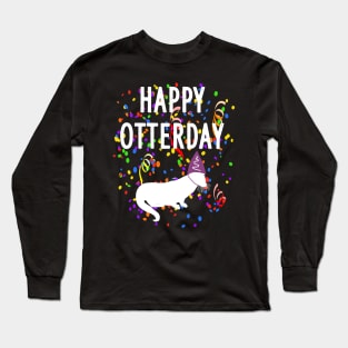 Otter pun parody animal gift otterday Long Sleeve T-Shirt